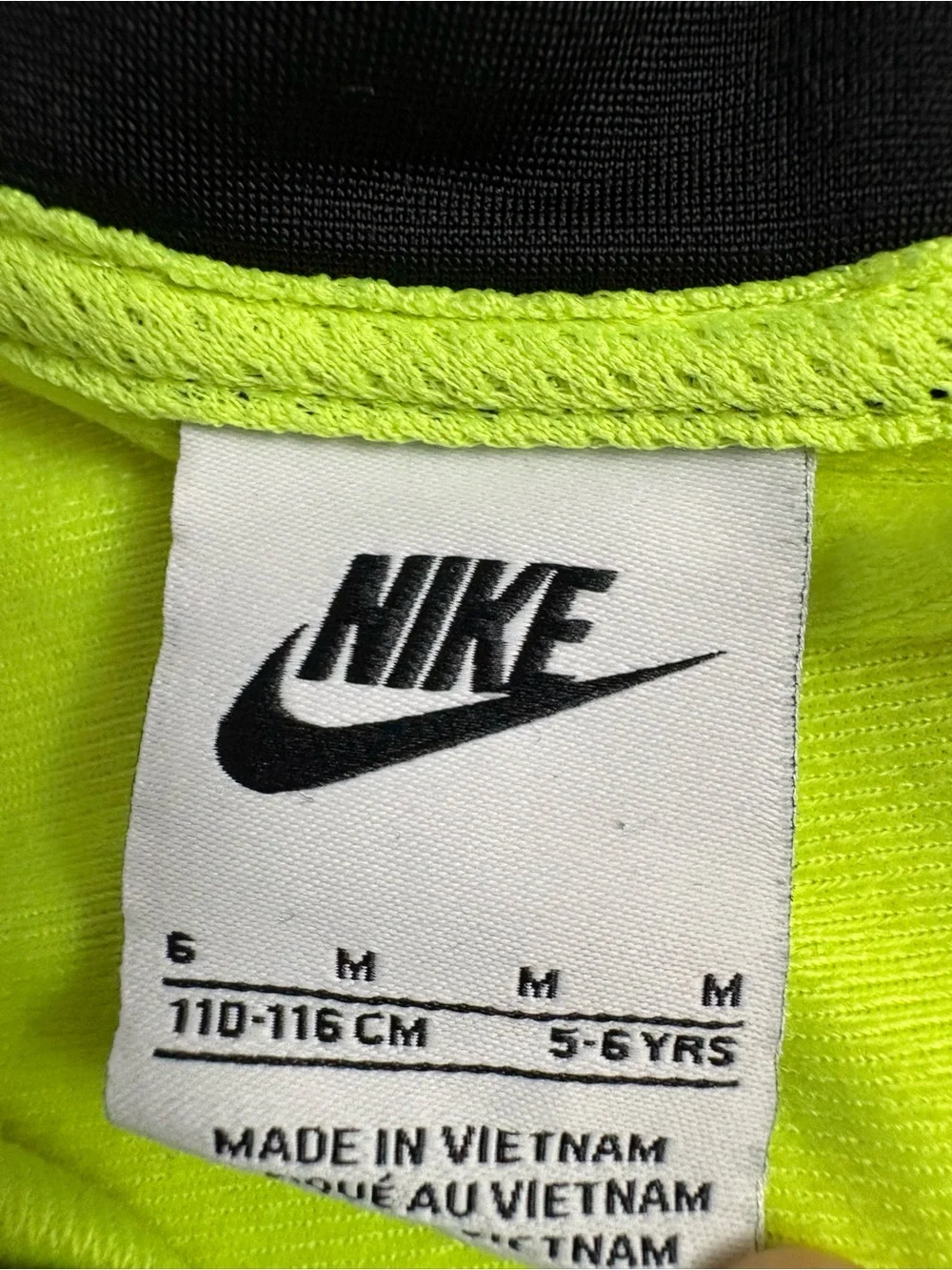 Nike Kids Color-Block Neon Green/Yellow And Black Track Jacket Boys Size 6